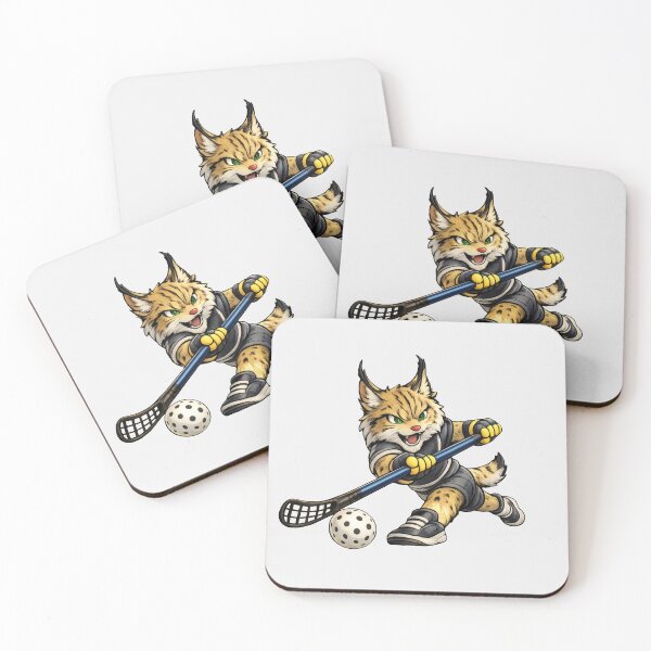 Item preview, Lynx Floorball Wrist Shot Illustration designed and sold by Ombrya.