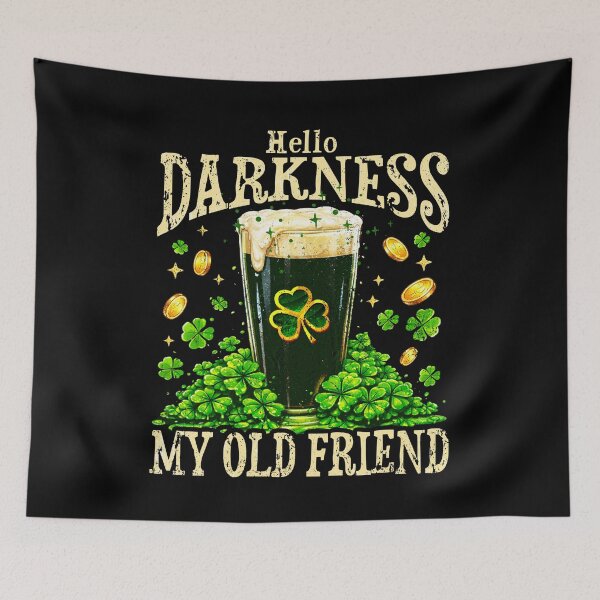 Item preview, Hello Darkness My Old Friend st patrick's day designed and sold by Patchina.
