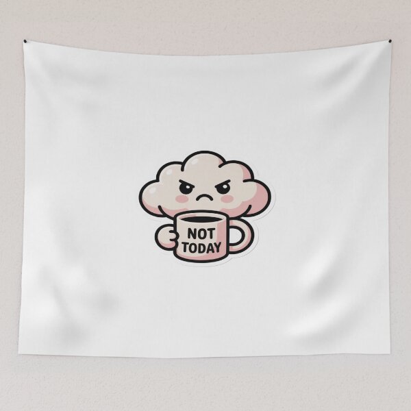 Item preview, Funny Grumpy Cloud Not Today Coffee designed and sold by ItzLacarth.