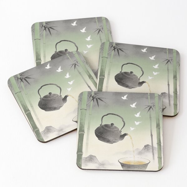 Item preview, Ceremonia del té flotante y espíritus de las aves designed and sold by floatingedge.