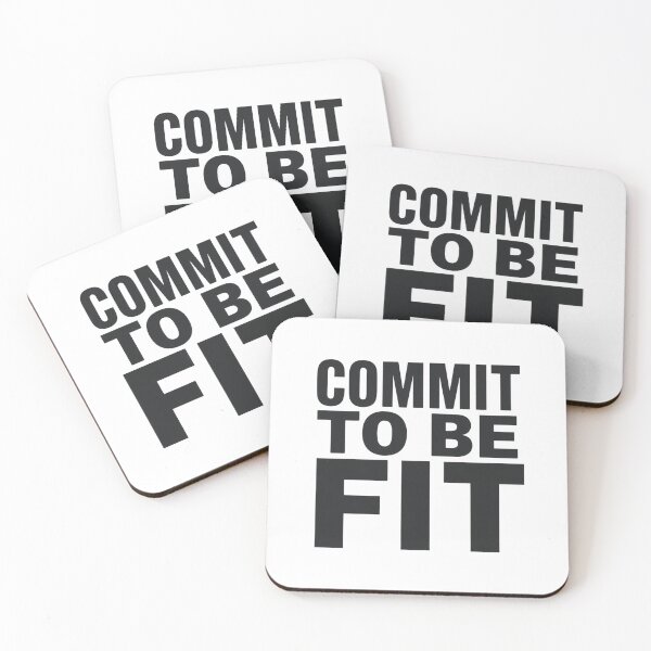 Item preview, Commit To Be Fit Bold Motivational Fitness Quote designed and sold by Katzpy.