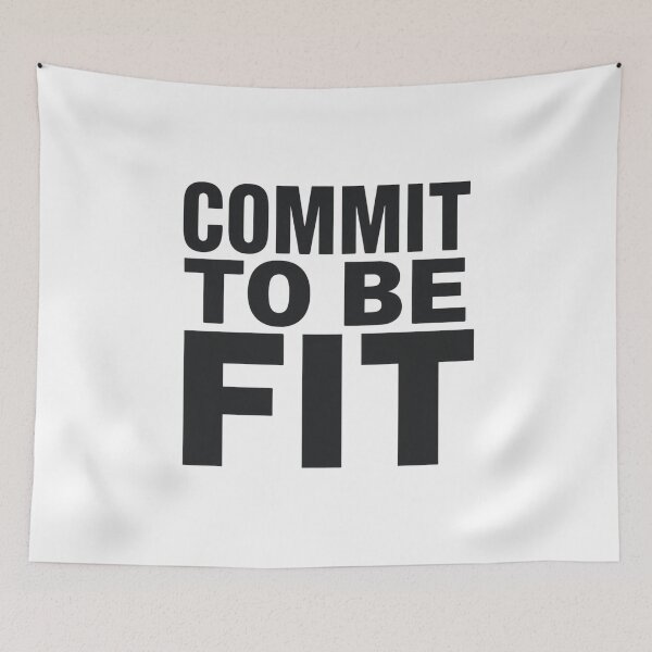 Item preview, Commit To Be Fit Bold Motivational Fitness Quote designed and sold by Katzpy.