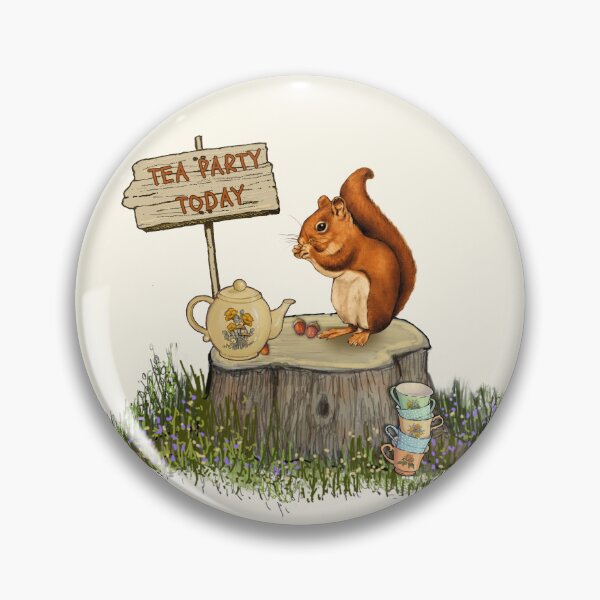 Item preview, Squirrel Having A Tea Party, Cute Animal Illustration designed and sold by JoyfulWhimsy.