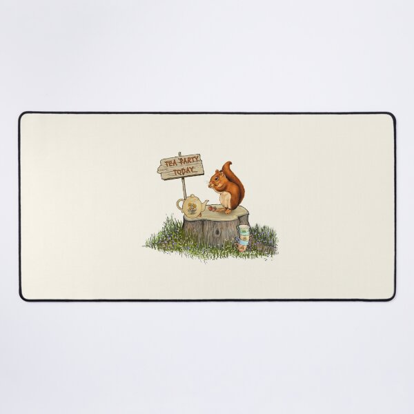 Item preview, Squirrel Having A Tea Party, Cute Animal Illustration designed and sold by JoyfulWhimsy.