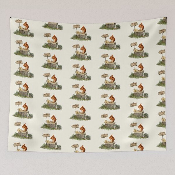 Item preview, Squirrel Having A Tea Party, Cute Animal Illustration designed and sold by JoyfulWhimsy.