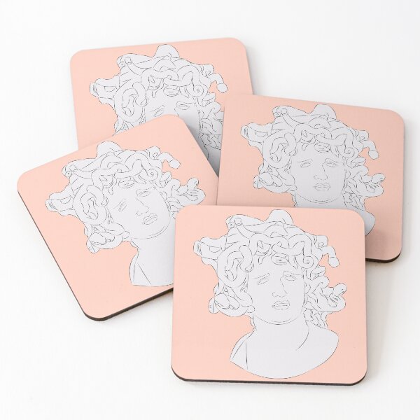 Item preview, Medusa Minimalist Line Art – Greek Mythology Aesthetic Print designed and sold by Still Silhouette.