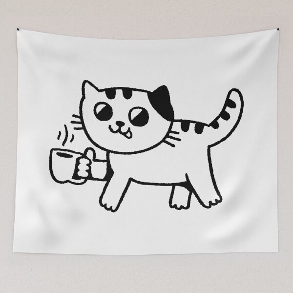 Item preview, Coffee cat designed and sold by Quilimo Studio.