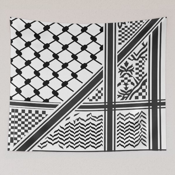 Item preview, Black Traditional Keffiyeh Pattern designed and sold by AbstractAcid.