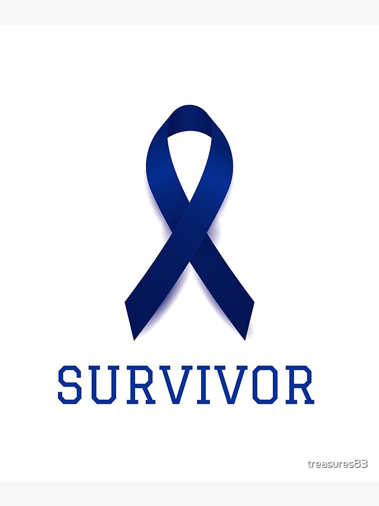 Colon Cancer Survivor Gift Blue Ribbon Colon Cancer Awareness
