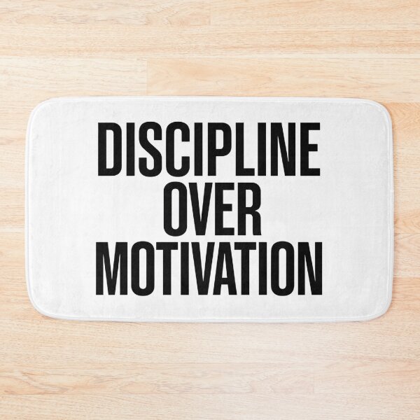 Item preview, Discipline Over Motivation Bold Minimalist Gym Quote designed and sold by Katzpy.