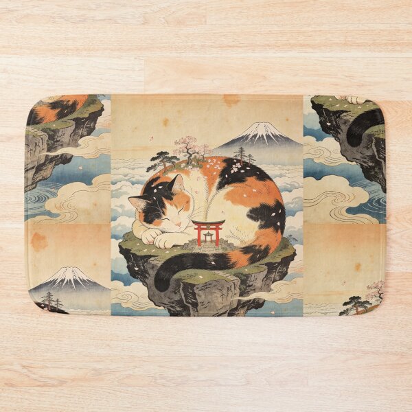 Item preview, Sleeping lucky cat on a floating island designed and sold by floatingedge.
