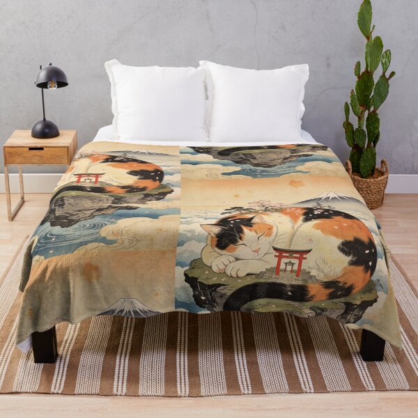 Item preview, Sleeping lucky cat on a floating island designed and sold by floatingedge.