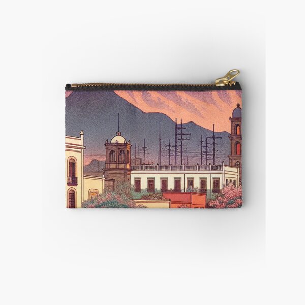 Item preview, Hermosillo Mexico Ukiyo-e Japanese Woodblock Print - Edo Style Colonial Architecture Sonoran Desert Art designed and sold by Vandy Fullam.