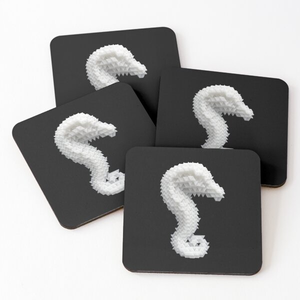 Item preview, Abstract seahorse made of prisms designed and sold by lathspell.