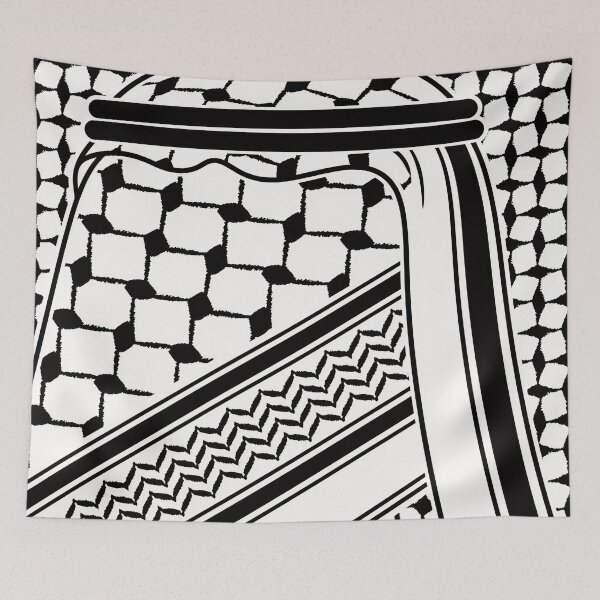 Item preview, Black Traditional Keffiyeh Pattern designed and sold by AbstractAcid.