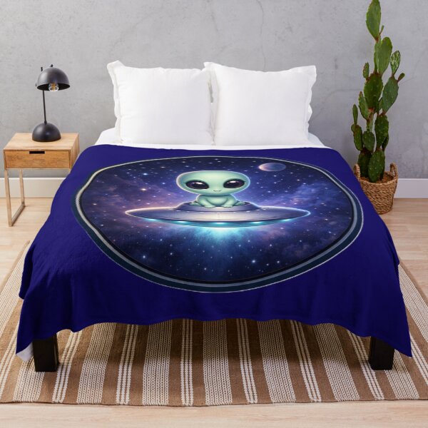 Item preview, Cosmic Cutie – Adorable Alien UFO Circle Art designed and sold by TheJoyfulPen.