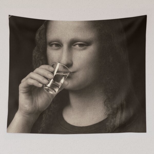 Item preview, Mona Lisa Taking a Shot  designed and sold by Analog Aura .