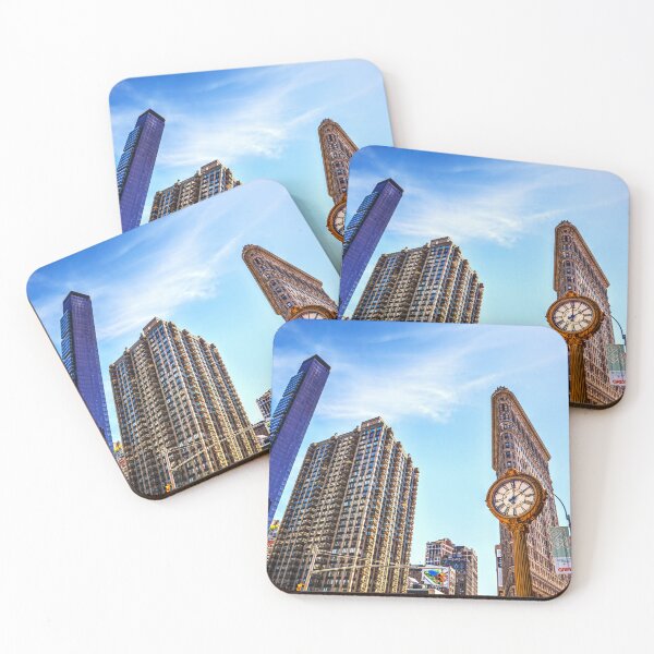 Item preview, Flatiron Building and Fifth Avenue Clock, NYC Cityscape designed and sold by Paul Thompson Photography.