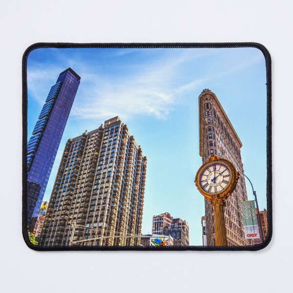 Item preview, Flatiron Building and Fifth Avenue Clock, NYC Cityscape designed and sold by Paul Thompson Photography.