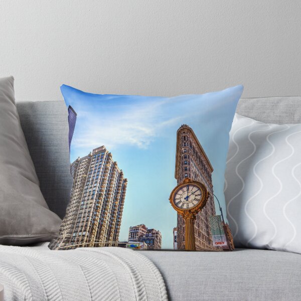 Item preview, Flatiron Building and Fifth Avenue Clock, NYC Cityscape designed and sold by Paul Thompson Photography.