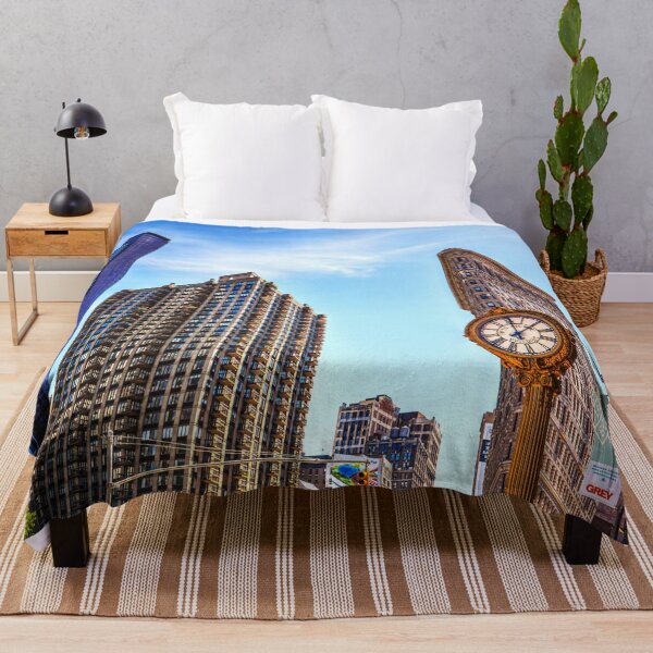 Item preview, Flatiron Building and Fifth Avenue Clock, NYC Cityscape designed and sold by Paul Thompson Photography.