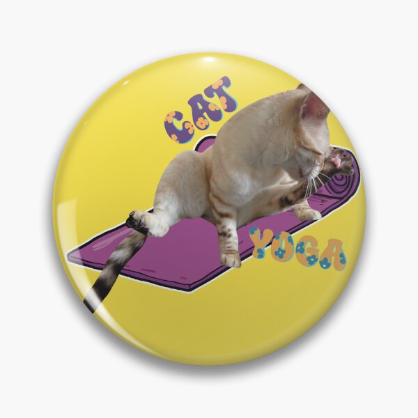 Item preview, Downward Cat Yoga – Funny Cute Cat Stretching on Yoga Mat Design designed and sold by StickemandPeel.