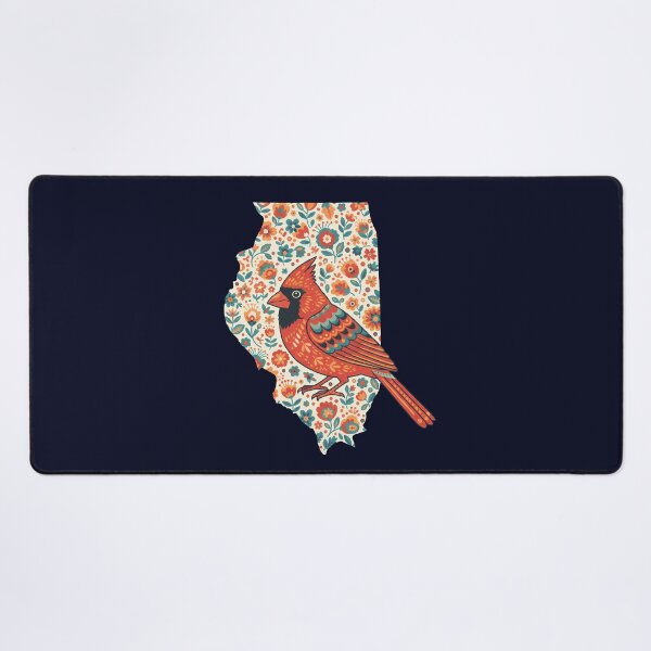 Item preview, Illinois Cardinal State Sticker – Scandinavian Folk Art by heidiannemorris © designed and sold by FOLK ART FUSION.