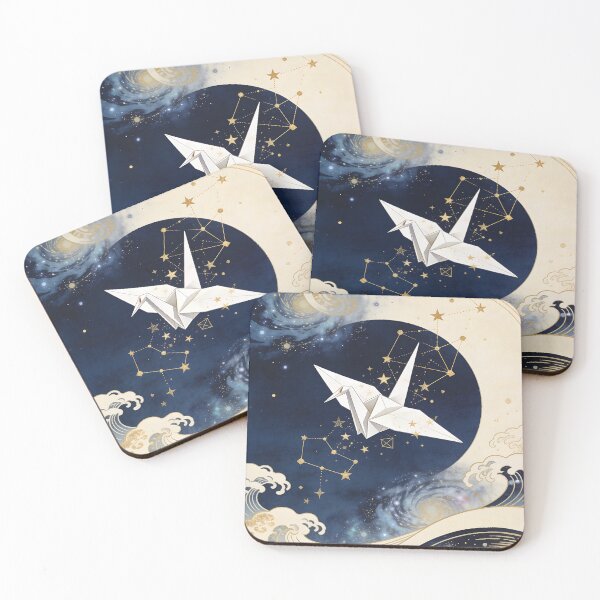 Item preview, Cosmic origami crane in the starry night designed and sold by floatingedge.