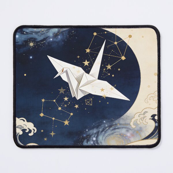 Item preview, Cosmic origami crane in the starry night designed and sold by floatingedge.