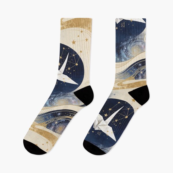 Item preview, Cosmic origami crane in the starry night designed and sold by floatingedge.