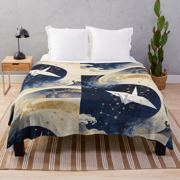 Item preview, Cosmic origami crane in the starry night designed and sold by floatingedge.