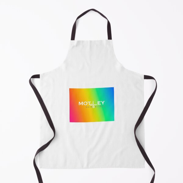 Item preview, Motley Hair Studio logo with rainbow background designed and sold by MotleyHair.
