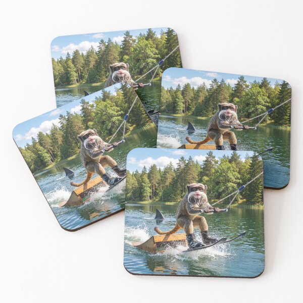 Item preview, Emperor Tamarin Monkey Tries to Jump the Shark designed and sold by Tridentulus.