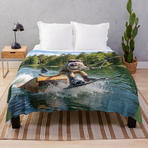 Item preview, Emperor Tamarin Monkey Tries to Jump the Shark designed and sold by Tridentulus.