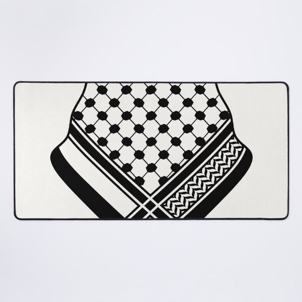 Item preview, Bold Black Keffiyeh Textile Pattern designed and sold by AbstractAcid.