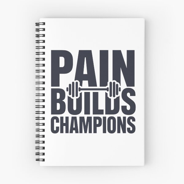 Item preview, Pain Builds Champions Motivational Gym Workout Quote designed and sold by Katzpy.