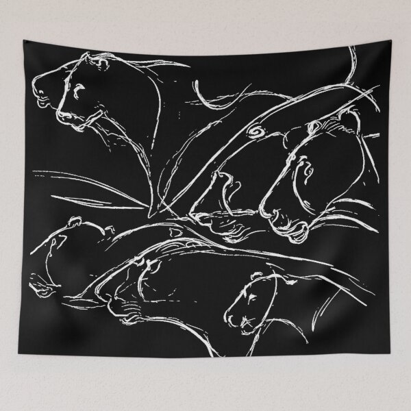 Item preview, Neolithic lions and bears cave  cave art from Lascaux loire valley France  designed and sold by bluefrog.