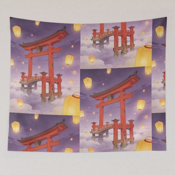 Item preview, Floating Torii gate in the lantern sky designed and sold by floatingedge.