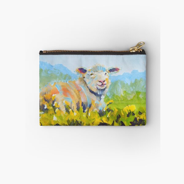 Item preview, Sheep lying down in English countryside painting designed and sold by MikeJory.
