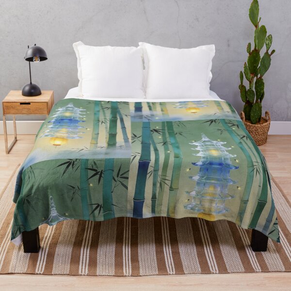 Item preview, Glass pagoda in a mystical bamboo forest designed and sold by floatingedge.