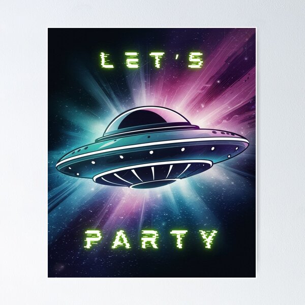 Item preview, Let's party with Aliens designed and sold by Vivid Art Zone.