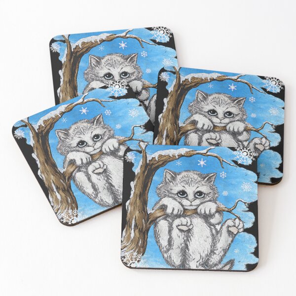 Item preview, Hang in There Baby Cat in Snow designed and sold by JamesARager.