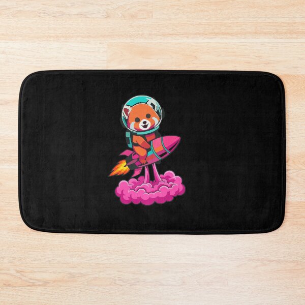 Item preview, Cosmic Rocket Red Panda – Kawaii Astronaut Space Art designed and sold by LineLoo.