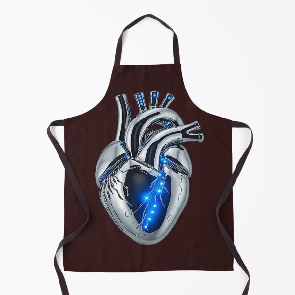 Item preview, Futuristic Chrome Cyberpunk Anatomical Human Heart designed and sold by ItzLacarth.