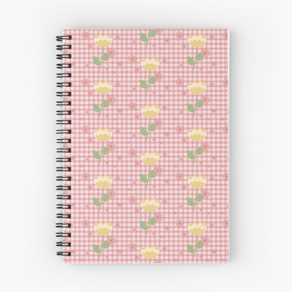 Item preview, Gingham in pink with yellow flowers designed and sold by KateKeoganDesign.