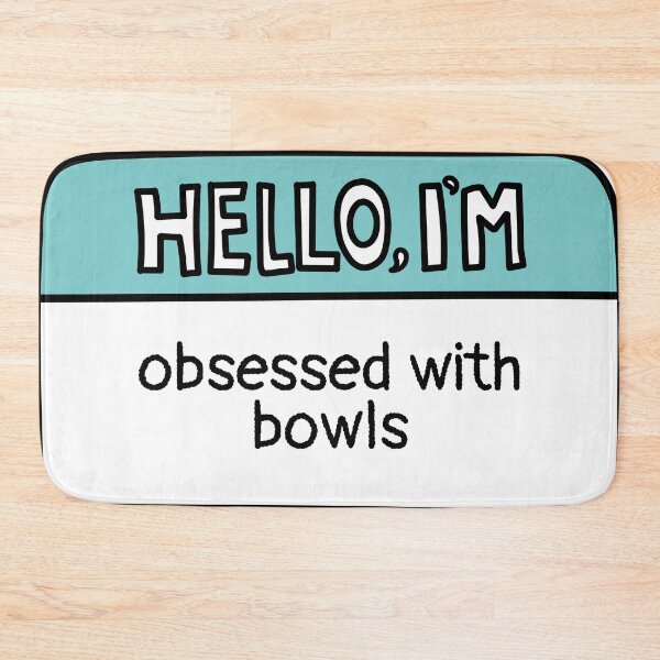 Item preview, Obsessed With Bowls Fun Bowler Name Tag designed and sold by MaryAller.