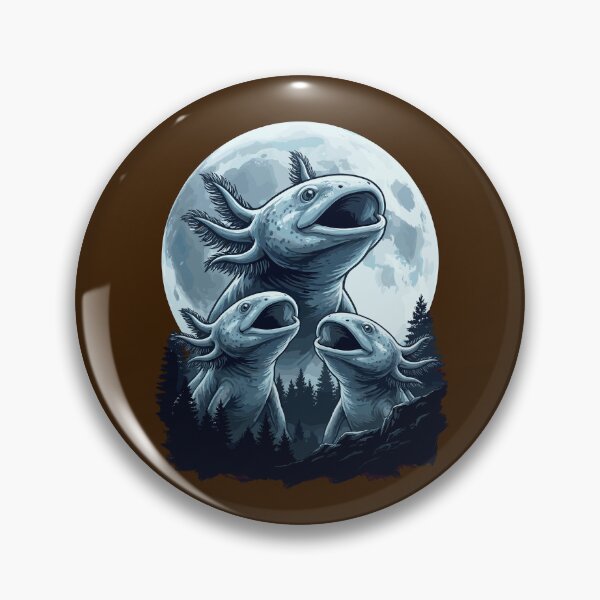 Item preview, Funny Axolotls Howling Three Wolf Moon Parody Meme designed and sold by Leonardo Palumbo.