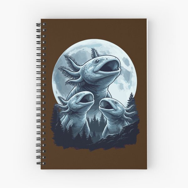 Item preview, Funny Axolotls Howling Three Wolf Moon Parody Meme designed and sold by Leonardo Palumbo.