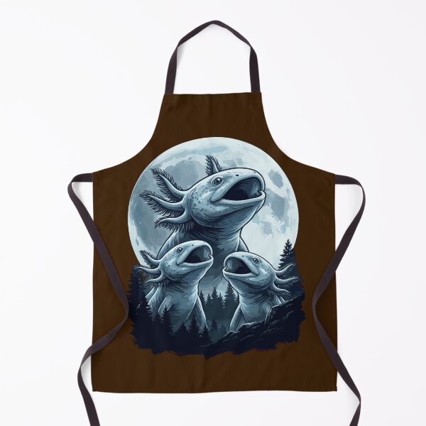 Item preview, Funny Axolotls Howling Three Wolf Moon Parody Meme designed and sold by Leonardo Palumbo.