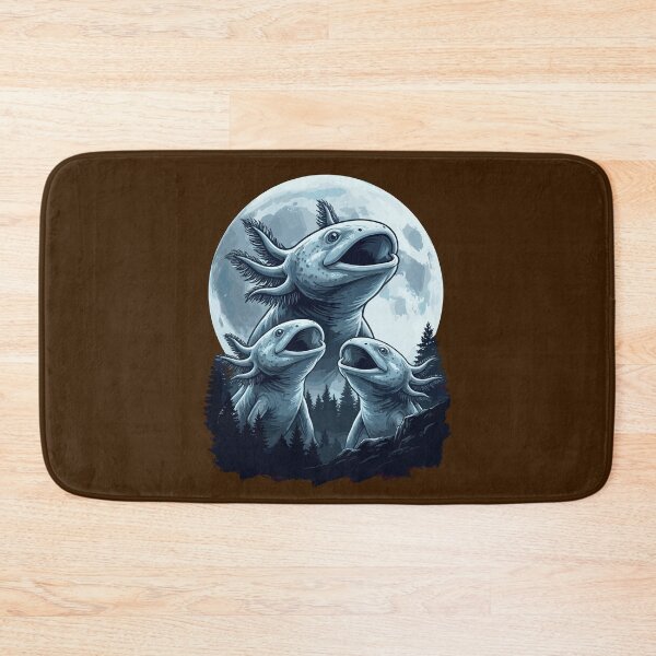 Item preview, Funny Axolotls Howling Three Wolf Moon Parody Meme designed and sold by Leonardo Palumbo.